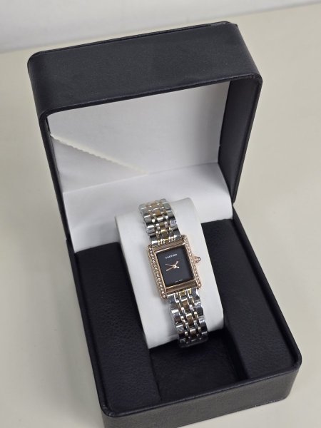 ساعه Cartier مكس gold rose ارضيه سودا