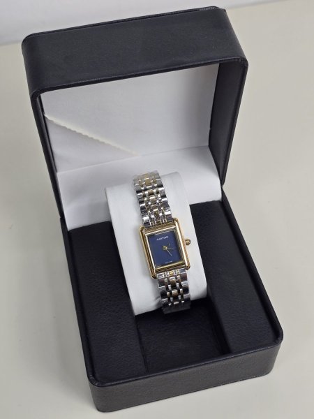 ساعه Cartier مكس ذهبيارضيه كحلي
