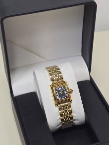 ساعة Cartier ذهبي ارضية سوداء